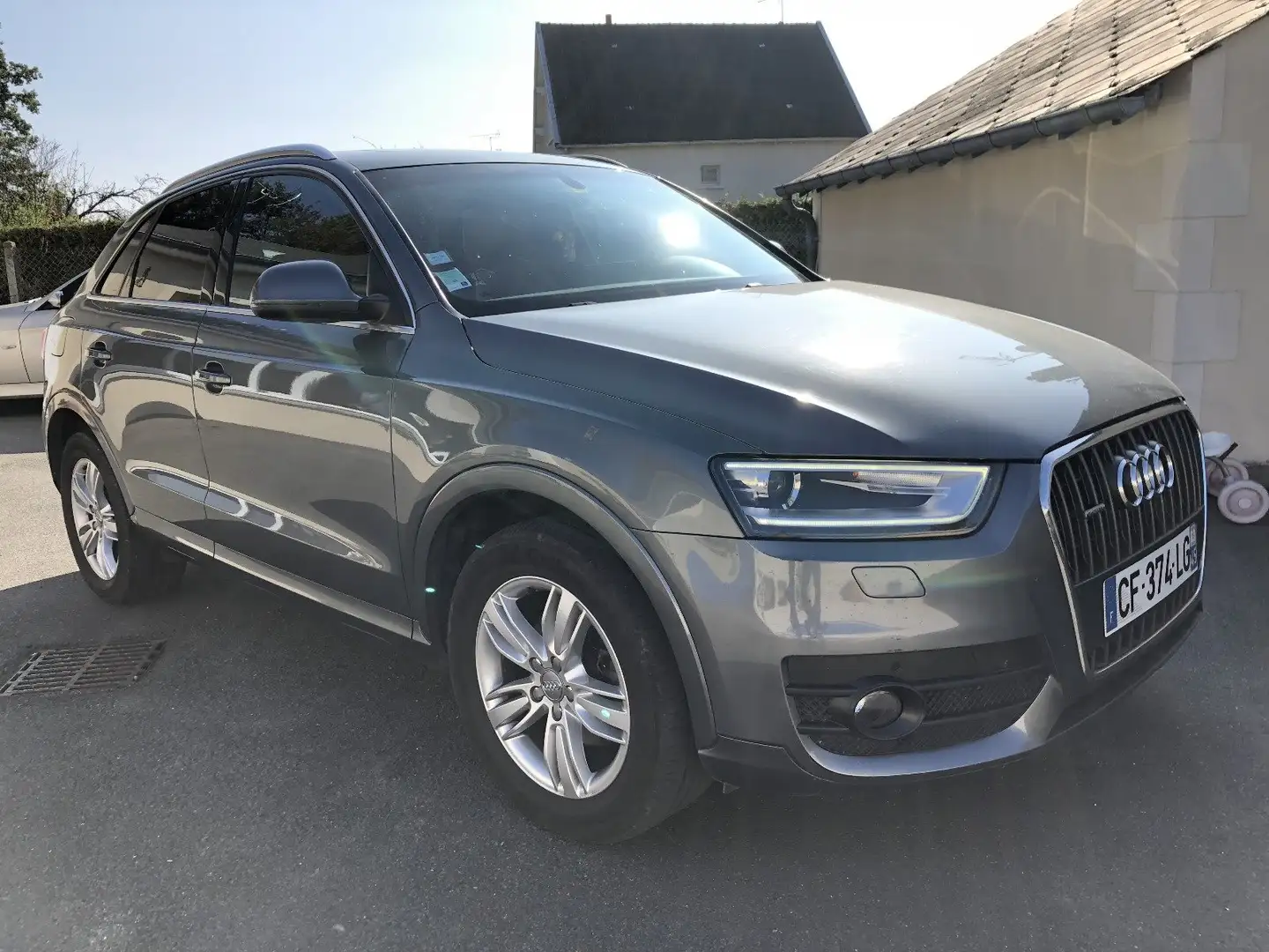 Audi Q3 Q3 2.0 TDI 177 ch Quattro Ambition Luxe S tronic 7 Gris - 1