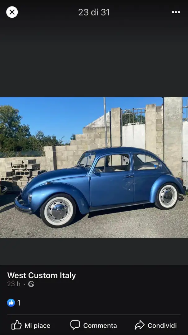 Volkswagen Maggiolino 1200 vetro piatto ,asi targa oro ,diego 3384607979 Blauw - 1