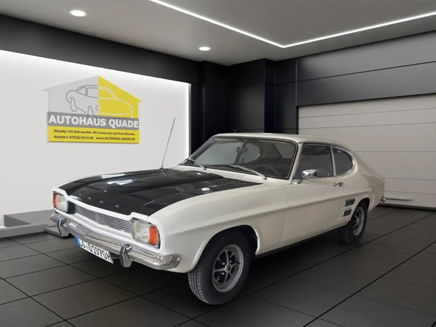 Ford Capri MK1 V6 92KW (125PS) Historie mit Pappbrief KM Nach Weiß - 1