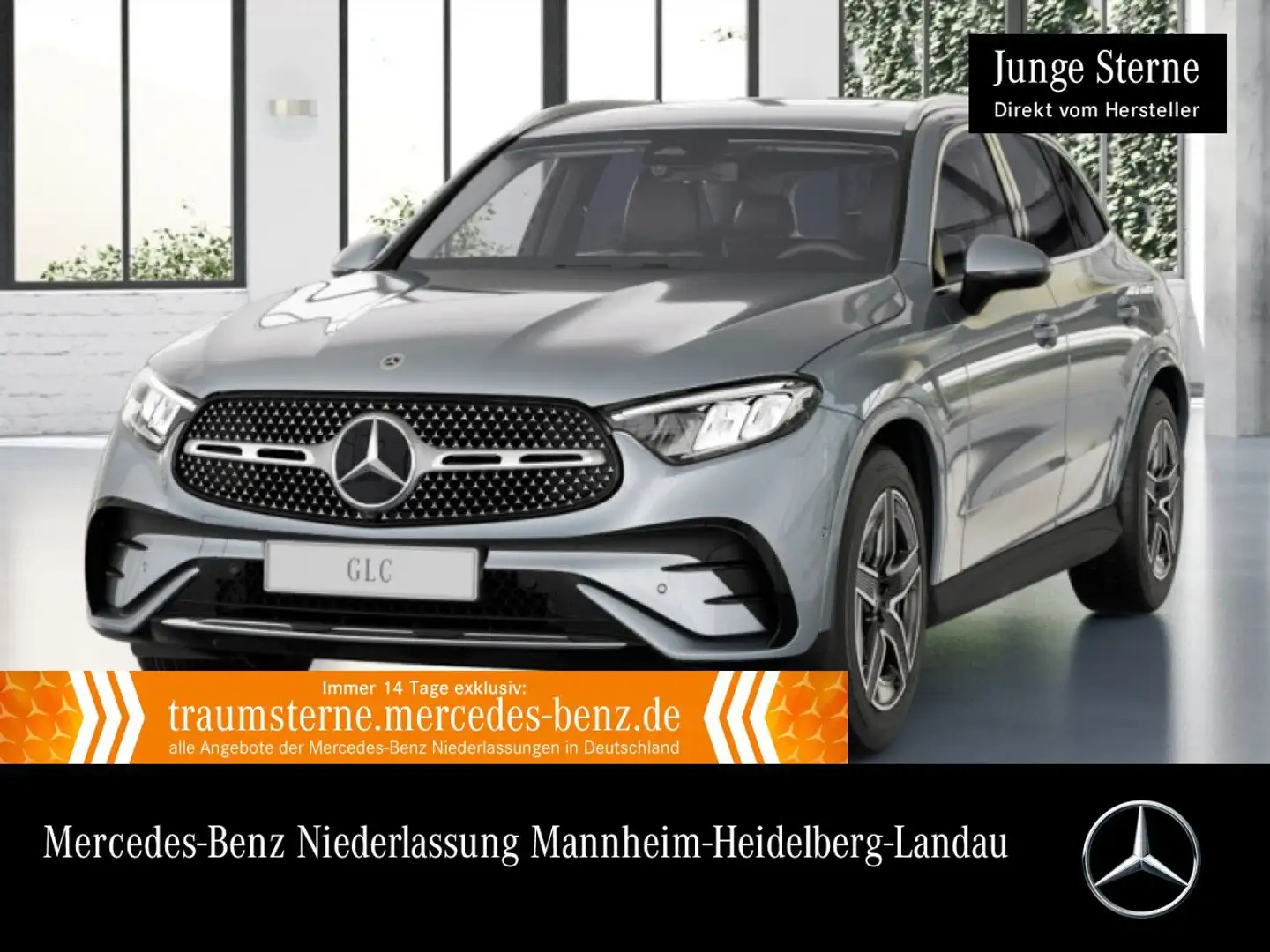 Mercedes-Benz GLC 300 e 4M AMG+AHK+LED+KAMERA+TOTW+KEYLESS+9G Silber - 1