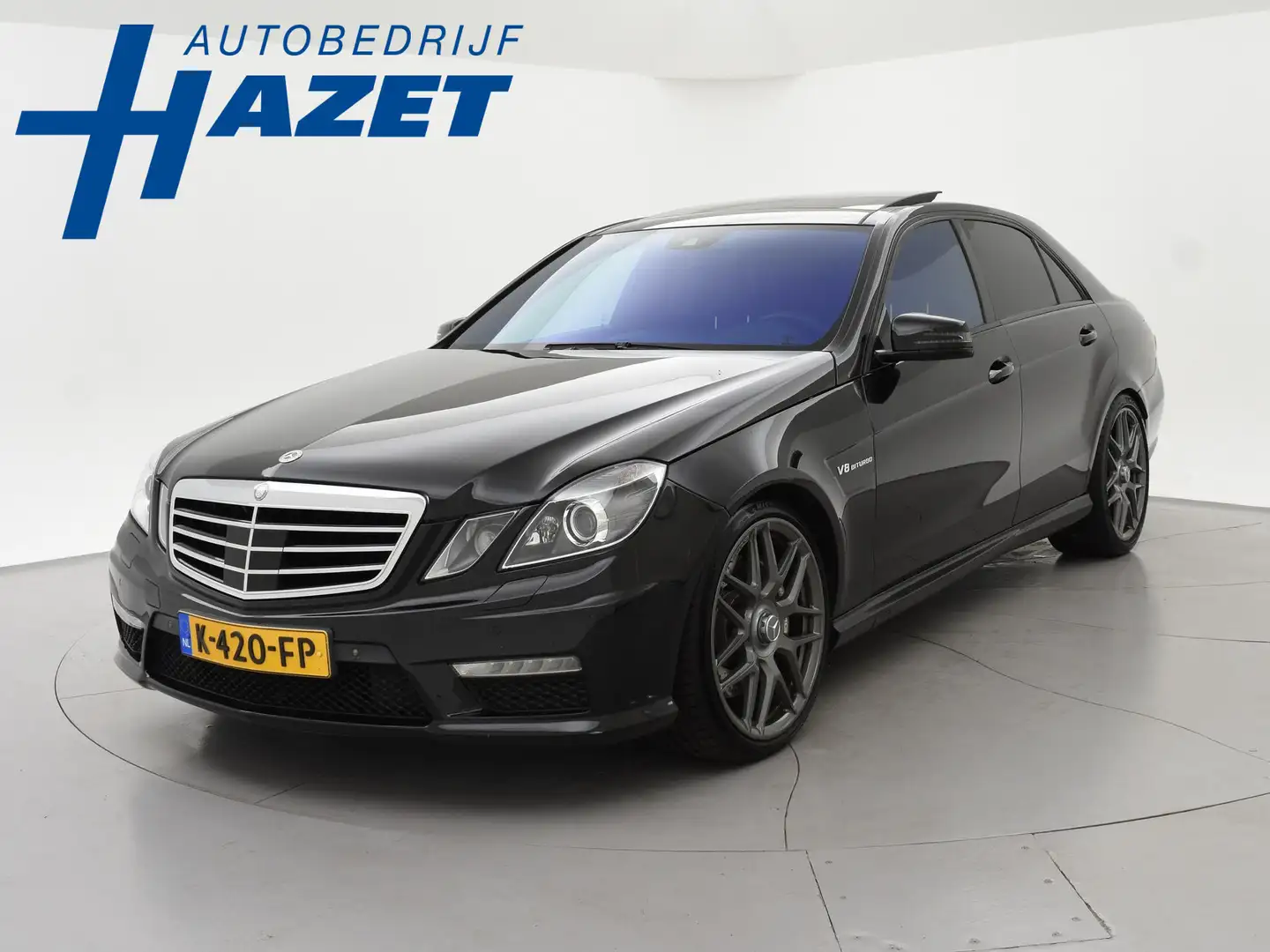Mercedes-Benz E 63 AMG 5.5 V8 BI-TURBO 525 PK SEDAN + PANORAMA | DISTRONI Zwart - 1