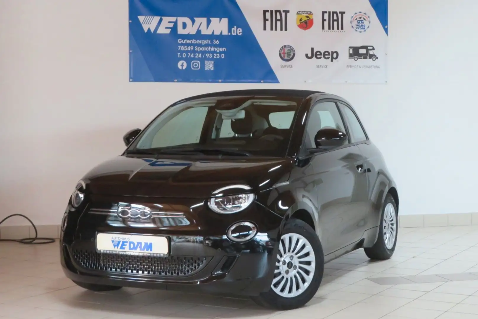 Fiat 500e Cabrio 42 kWh 118PS *Sitzheizung,Kamera* Schwarz - 1