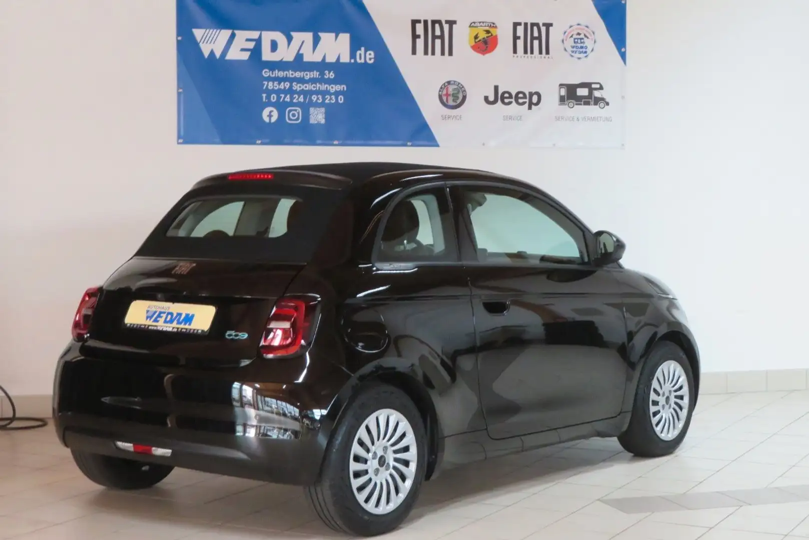 Fiat 500e Cabrio 42 kWh 118PS *Sitzheizung,Kamera* Schwarz - 2