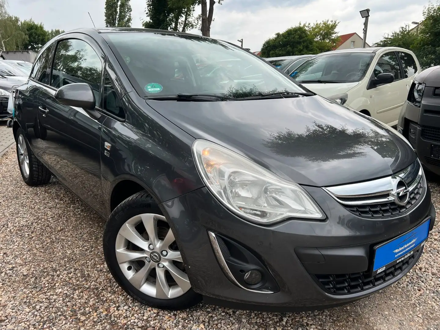 Opel Corsa D 150 Jahre*2.HD*Klima*SHZ*Leder*TÜV NEU Grau - 1