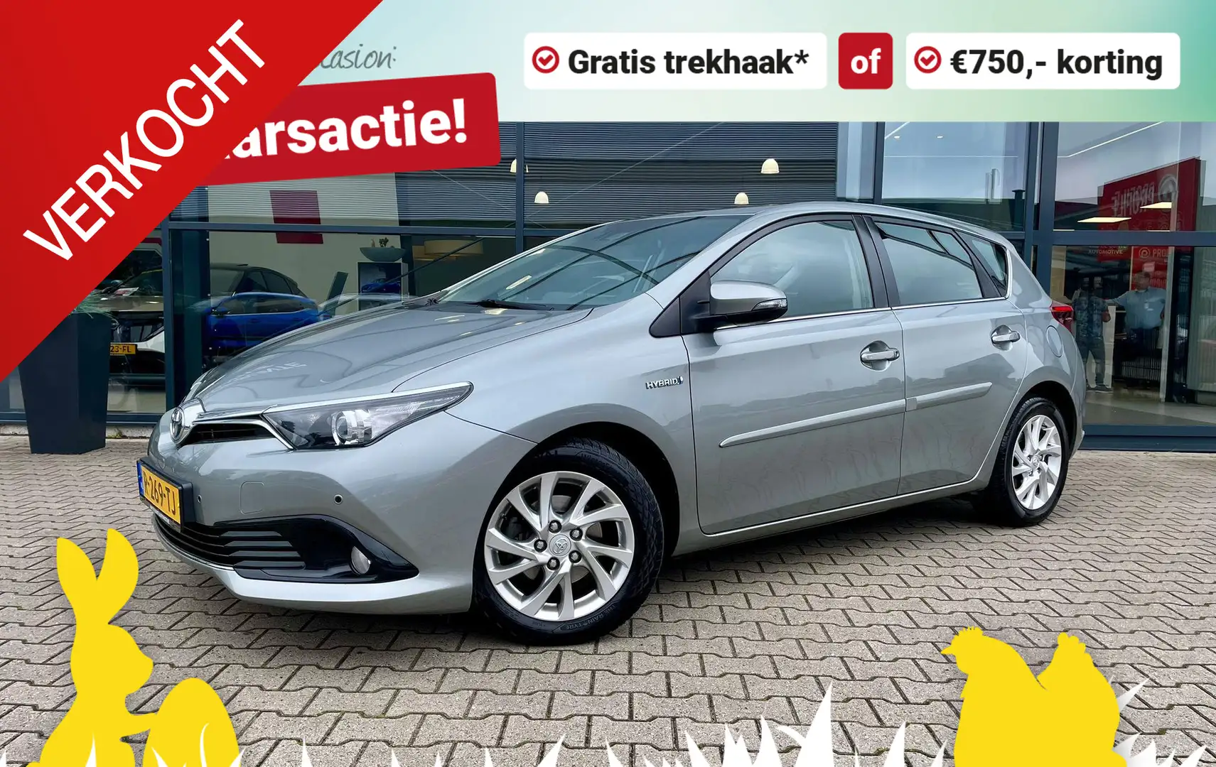 Toyota Auris 1.8 Hybrid Dynamic *Navi* Grijs - 1