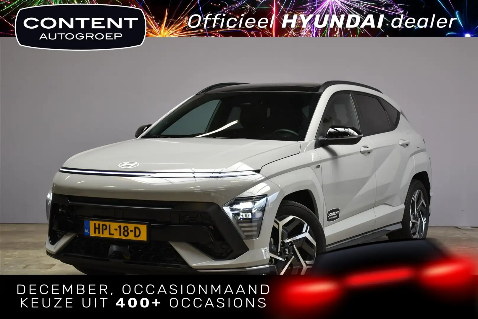 Hyundai KONA 1.6 HYBRID DCT N Line Sky I Schuifdak Grijs - 1