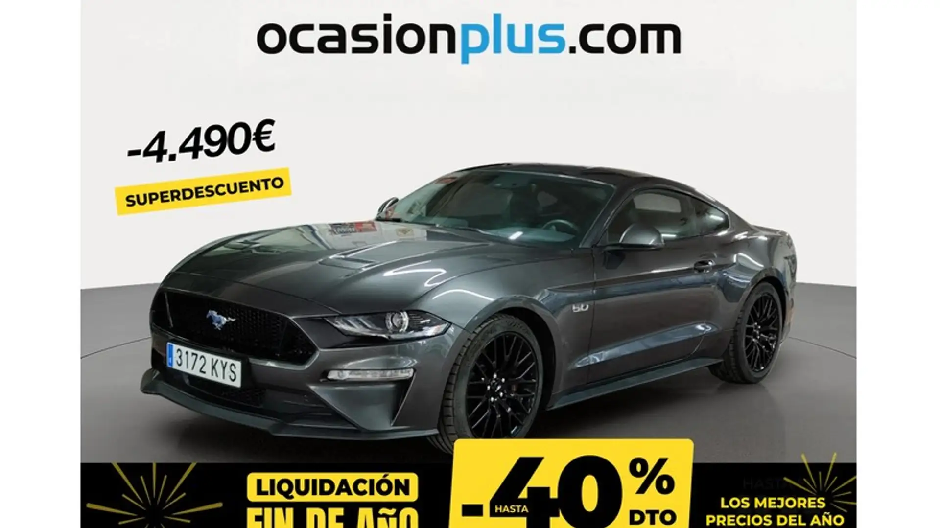 Ford Mustang Fastback 5.0 Ti-VCT GT Aut. Gris - 1