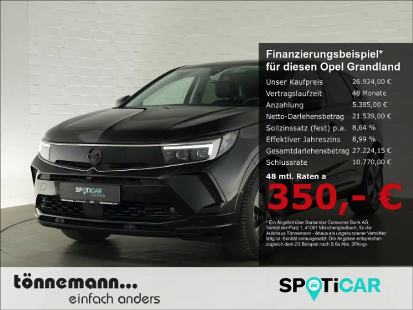 Opel Grandland GS CDTI AT+LED MATRIXLICHT+NAVI+360 GRAD KAMERA+SE Schwarz - 1