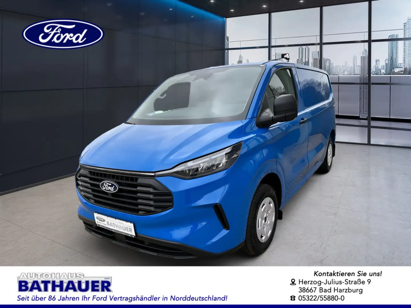 Ford Transit Custom 2.0 EcoBlue 280 L1 Trend FWD Bleu - 1