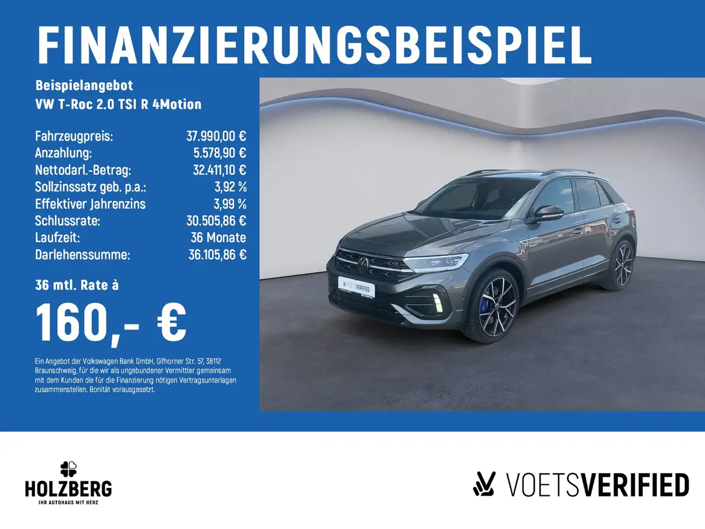 Volkswagen T-Roc 2.0 TSI R 4Motion BEATS+AKRAPOVIC+NAVI Gris - 2