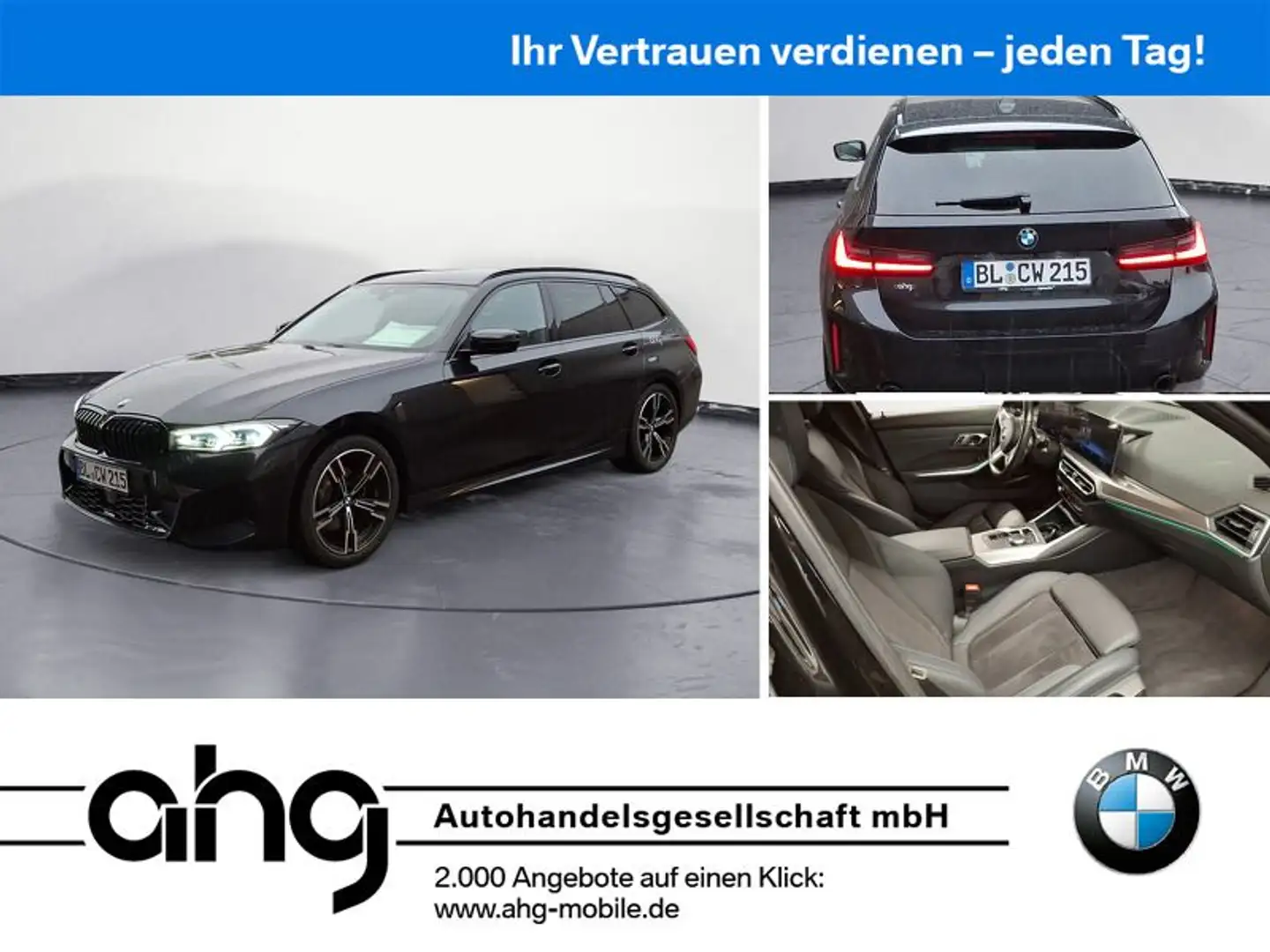 BMW 320 d xDrive Touring Automatic M Sportpaket AHK Noir - 1