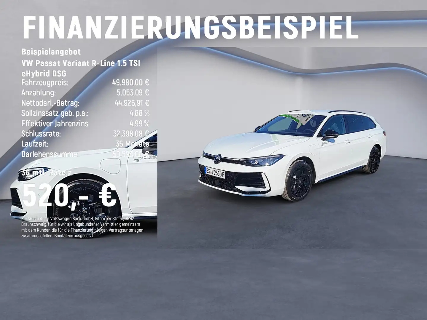 Volkswagen Passat Variant R-Line 1.5 TSI eHybrid DSG AHK Weiß - 2