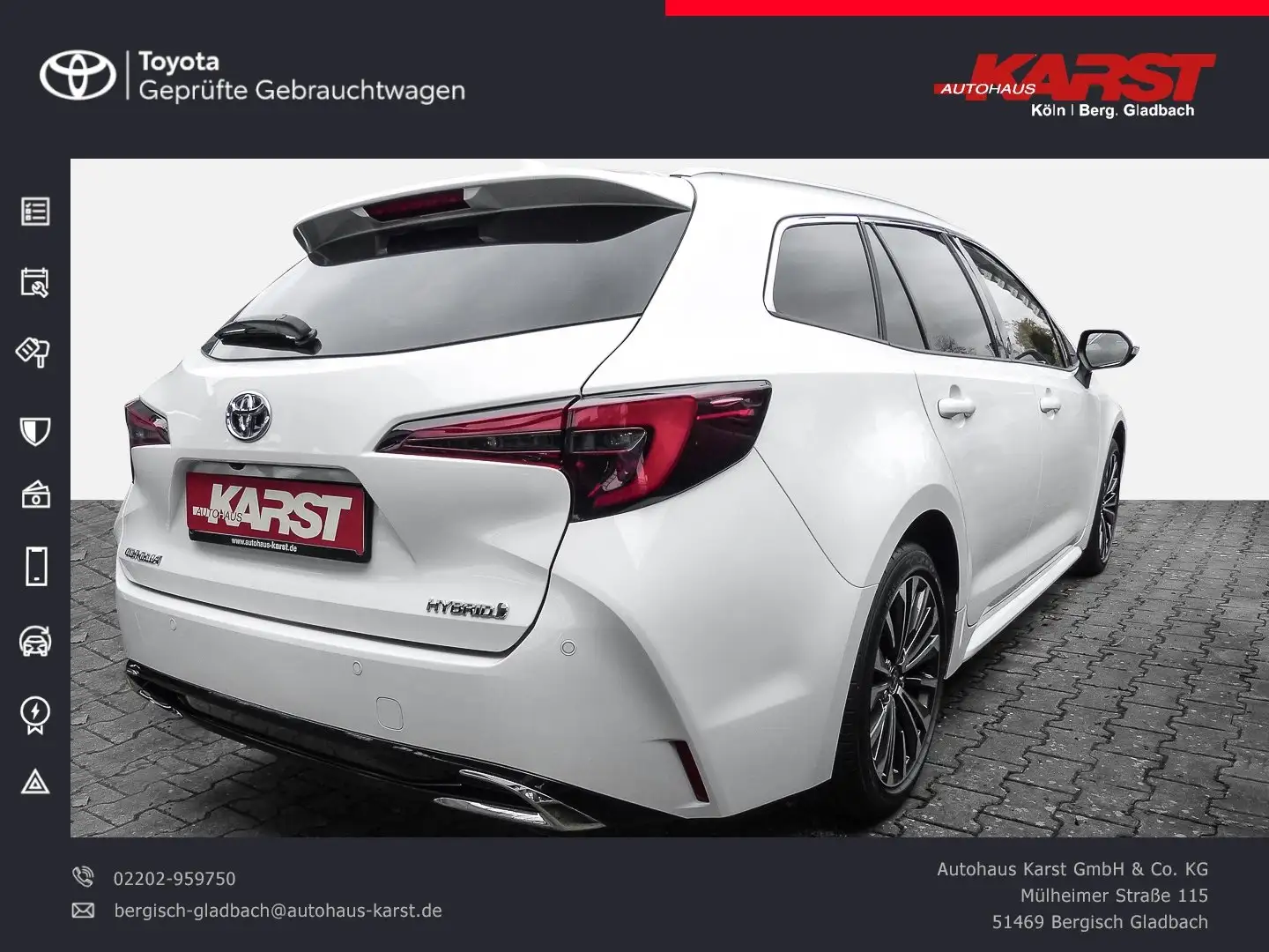 Toyota Corolla 2.0-l-Hybrid Touring Sports PDC Kamera Blanc - 2