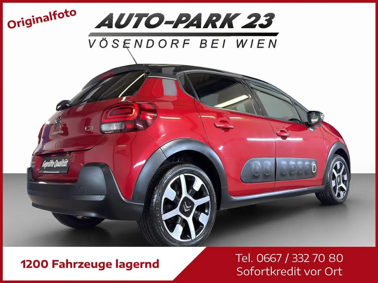 Citroen C3 *NUR 28.000KM**NAVI*KAMERA*PICKERL3/2027*MOD2020 Rot - 2