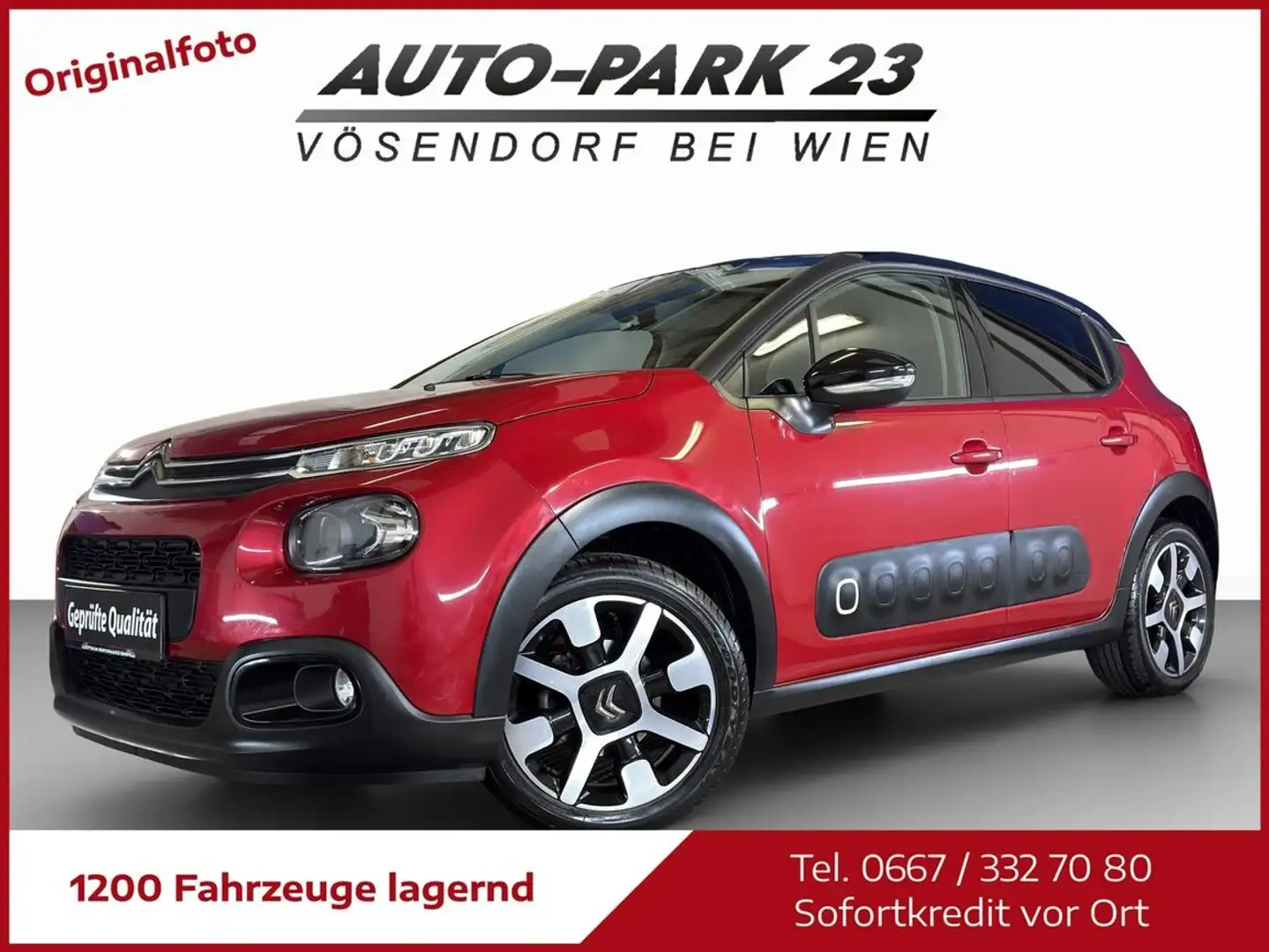 Citroen C3 *NUR 28.000KM**NAVI*KAMERA*PICKERL3/2027*MOD2020 Rot - 1