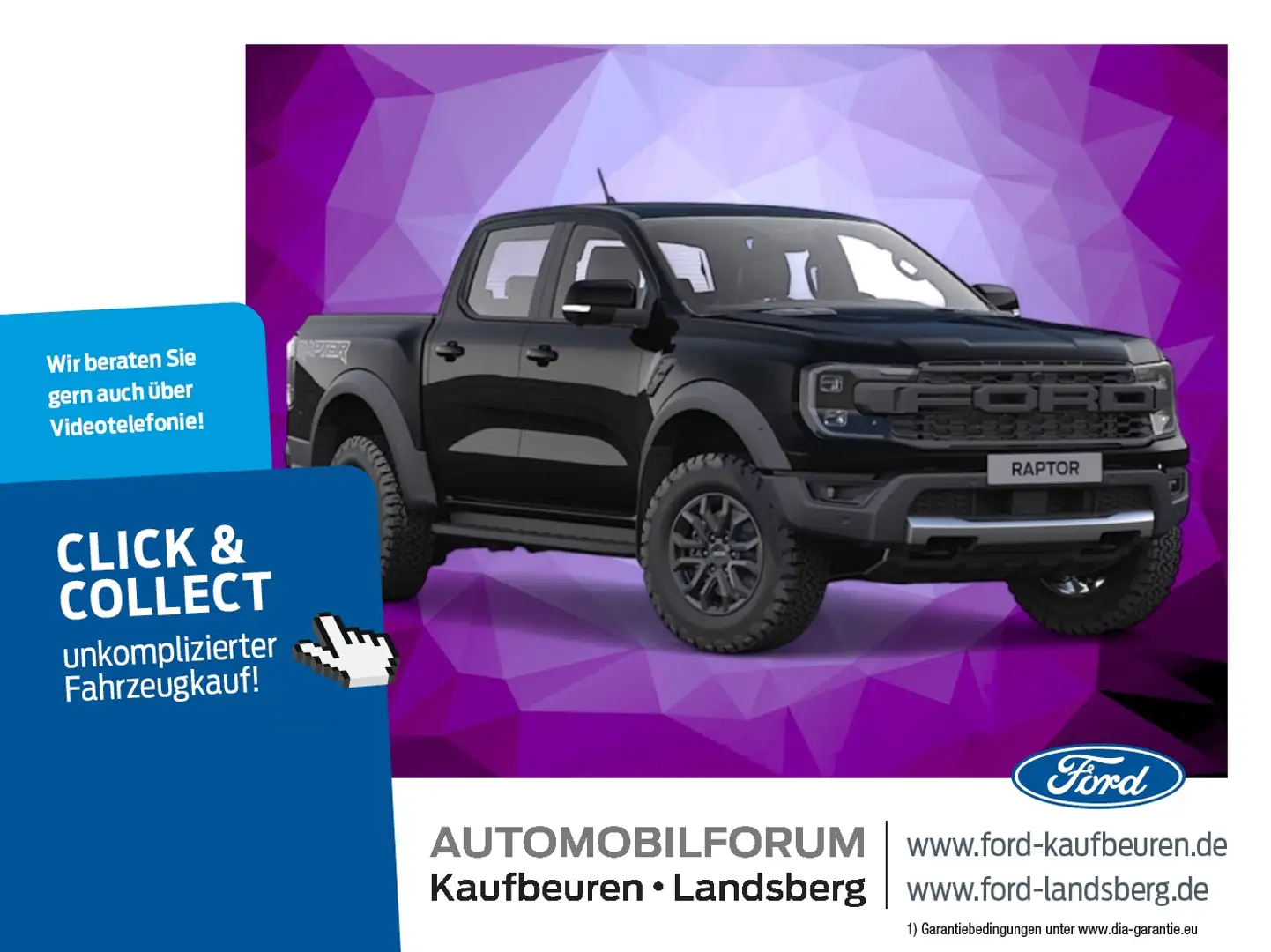 Ford Ranger Raptor 3.0 4x4 | LED | B&O | AHK | NAVI Schwarz - 1