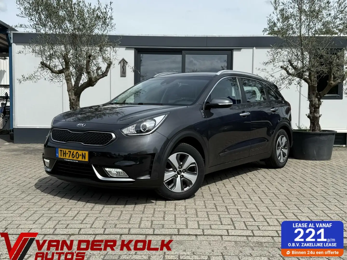 Kia Niro 1.6 GDi Hybrid DynamicLine Navi Cruise Climate Cam Grijs - 1