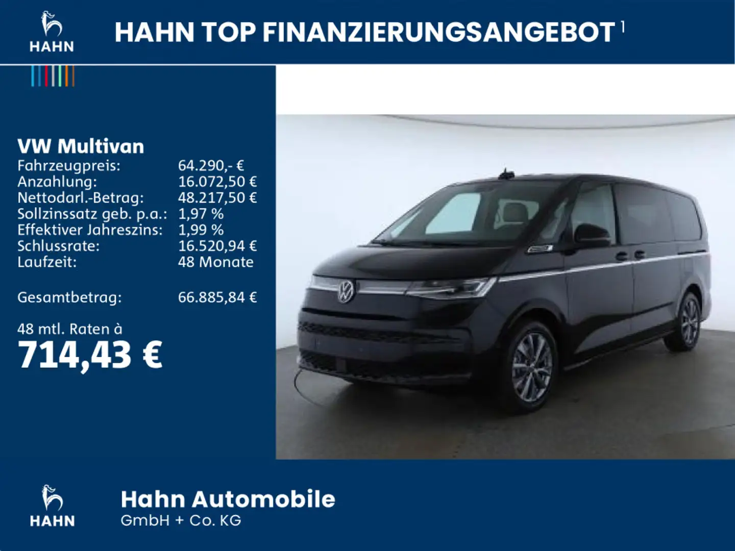 Volkswagen T7 Multivan Style LÜ 1,5TSI 130kW eHybrid 4MOTION Schwarz - 2