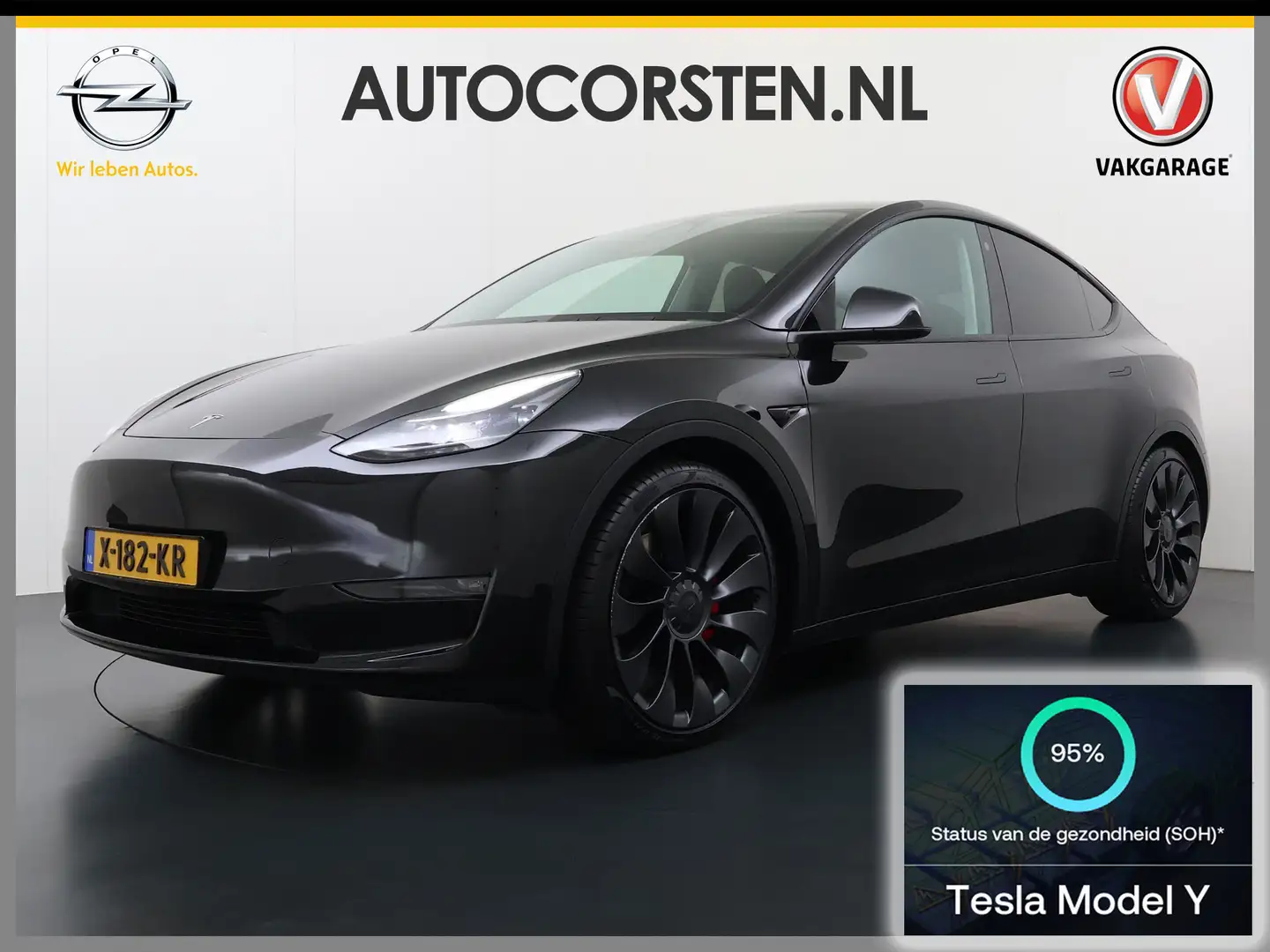 Tesla Model Y Performance 535pk AWD 75kWh SOH 95% Warmtepomp Pan Noir - 1
