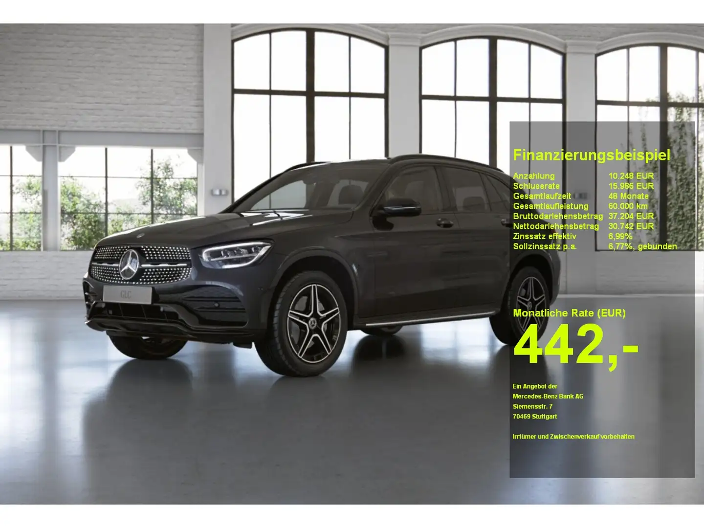 Mercedes-Benz GLC 300 de 4M +AMG+Night+MBUX+PANO+KAMERA+AHK Grau - 1