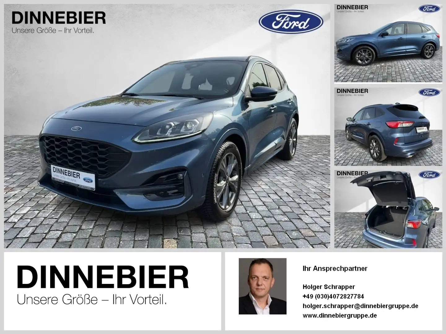 Ford Kuga ST-Line X LED+Navi+Kamera+Winterpaket Blau - 1