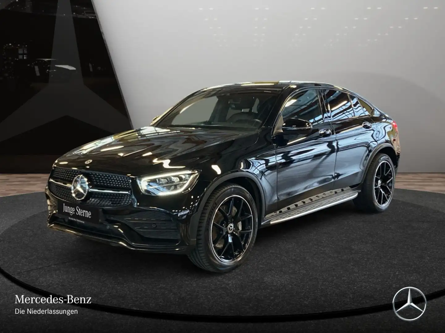 Mercedes-Benz GLC 400 d Coupé 4M AMG+NIGHT+360+LED+STHZG+SPUR Schwarz - 2