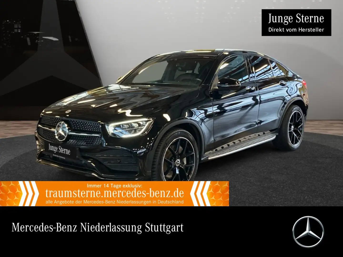Mercedes-Benz GLC 400 d Coupé 4M AMG+NIGHT+360+LED+STHZG+SPUR Schwarz - 1