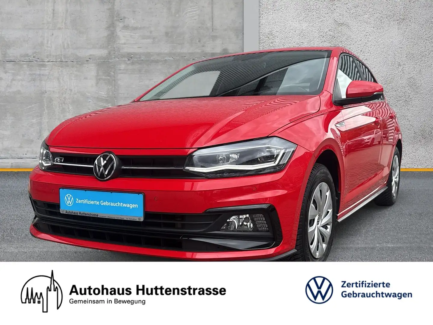 Volkswagen Polo 1.0 TSI R-Line LED APP SHZ ACC 17`` Rot - 1