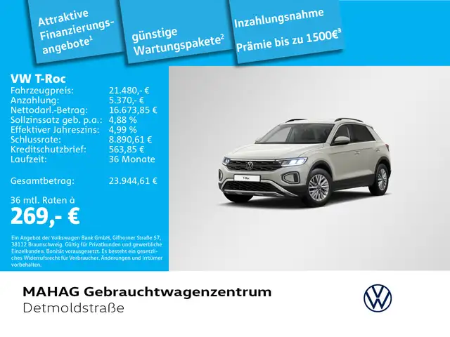 Volkswagen T-Roc T ROC Life 1.0 TSI LED ParkAssist Sitzhz App DC
