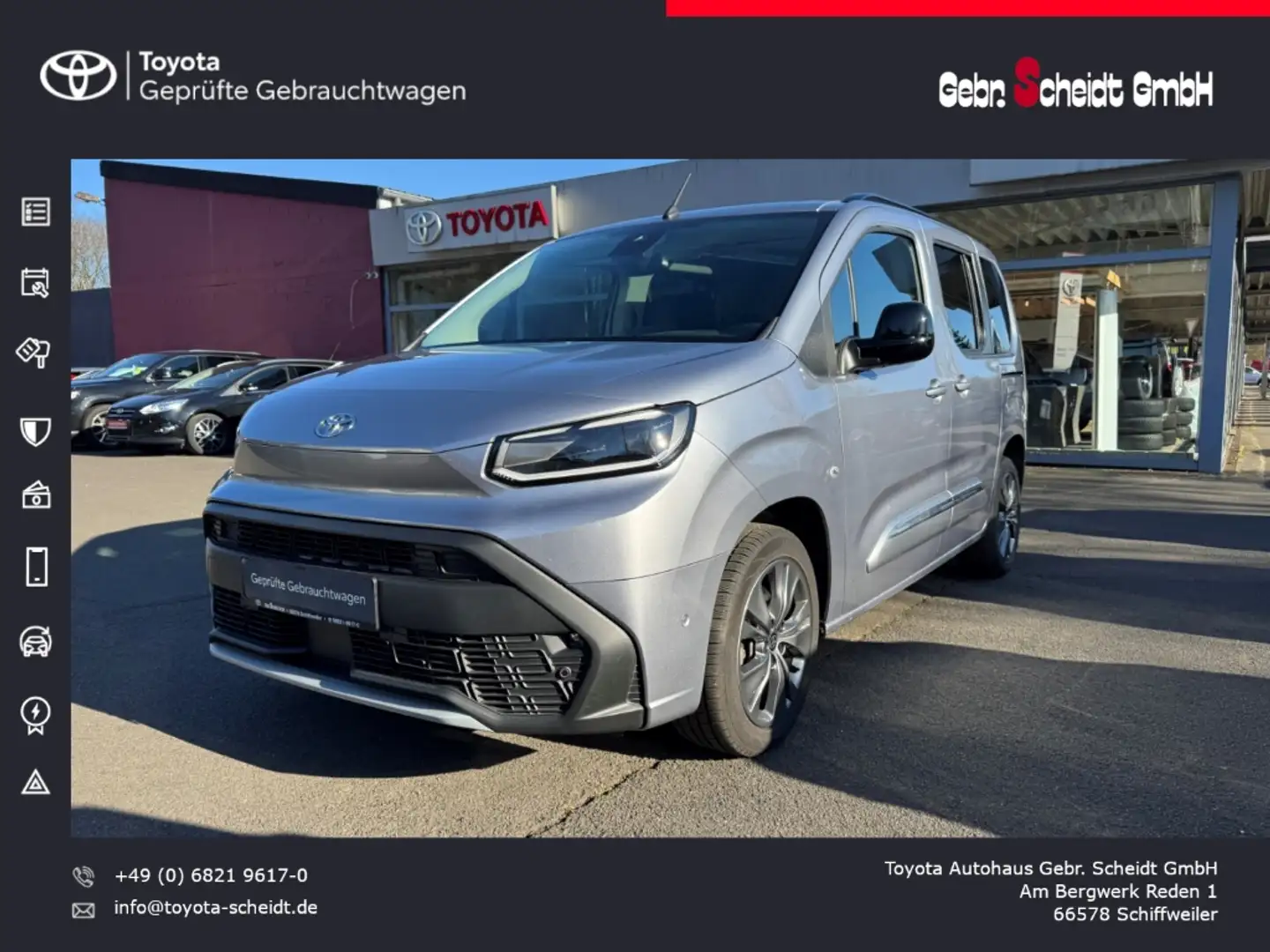 Toyota Proace City Verso L1 Lounge 1.5 D-4D EU6d LED-Hauptscheinwerfe Silber - 1