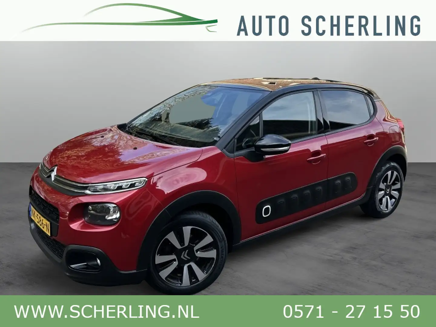 Citroen C3 1.2 PT Shine Navi, Camera, LM-velgen, 1e Eigenaar! Rouge - 1