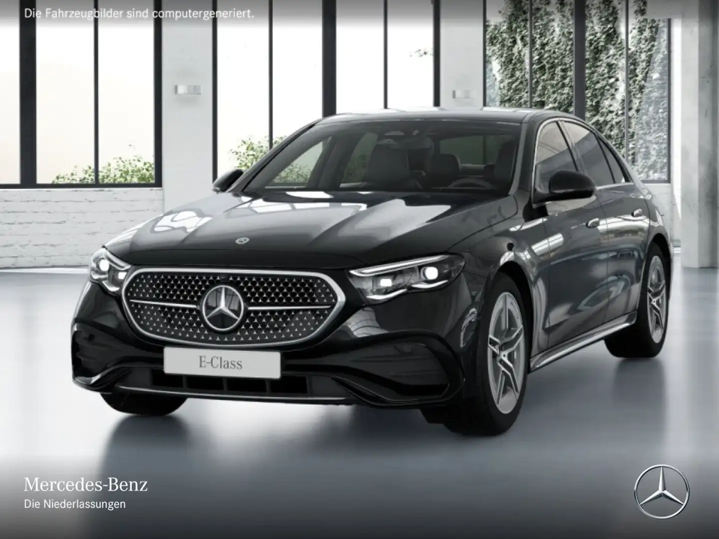 Mercedes-Benz E 300 e Hybrid AMG 360° Distr. HUD AHK Totwinkel Schwarz - 2