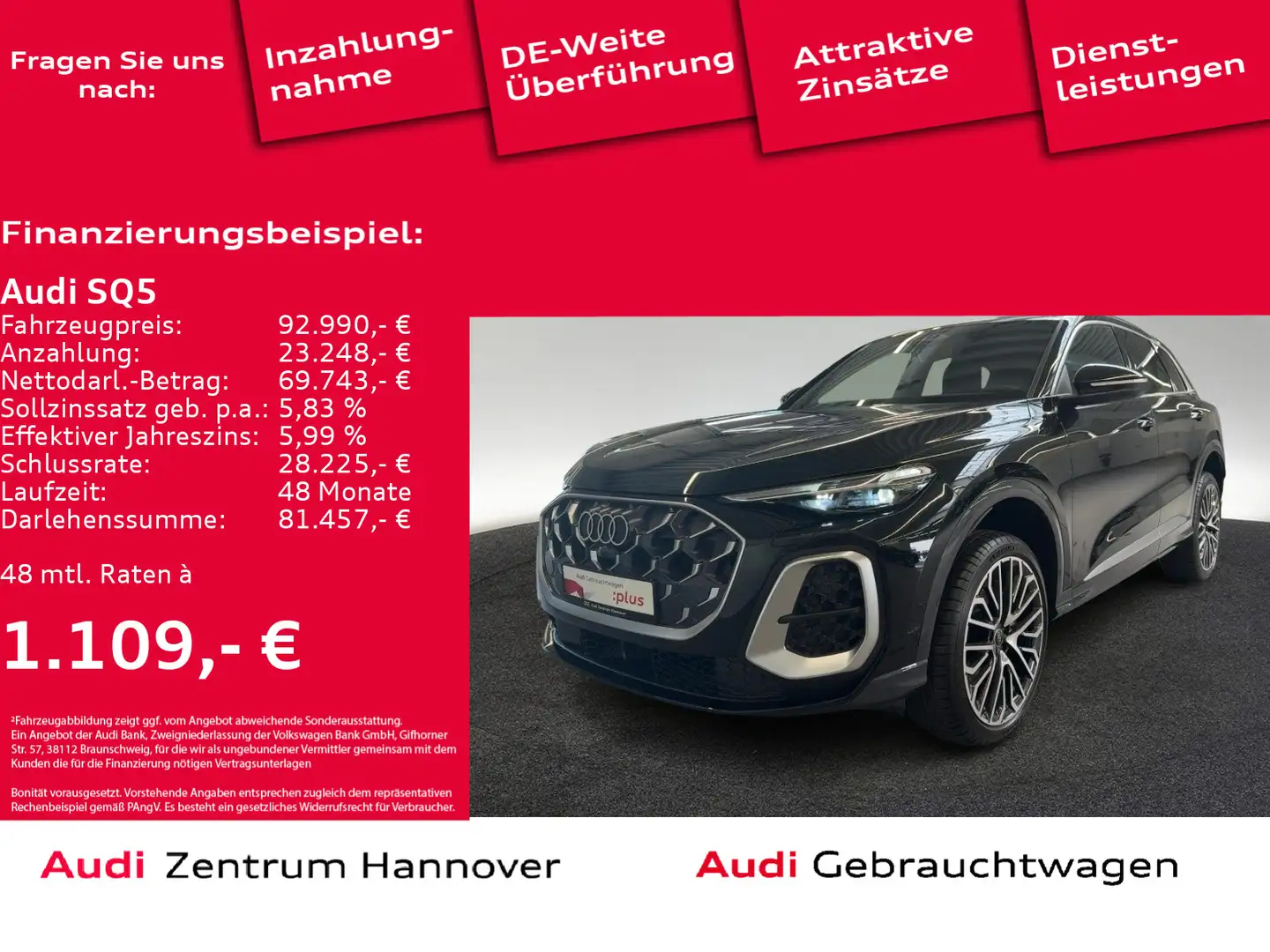 Audi SQ5 SUV TFSI 270 kW S tronic Чорний - 1