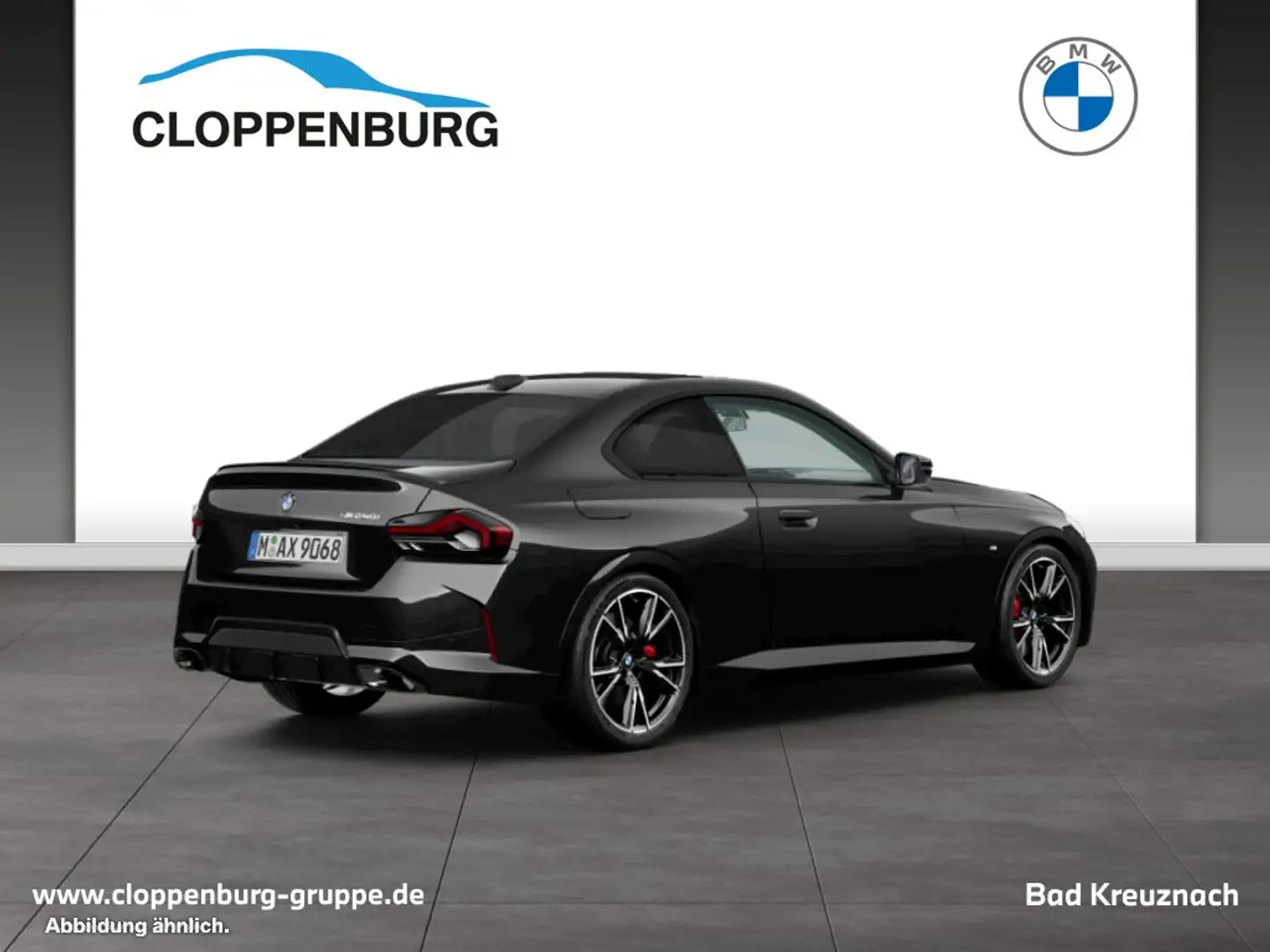 BMW 240 M240i xDrive Coupé M Sport LHZ+SHZ+LED+HK+Park.Ass Zwart - 2