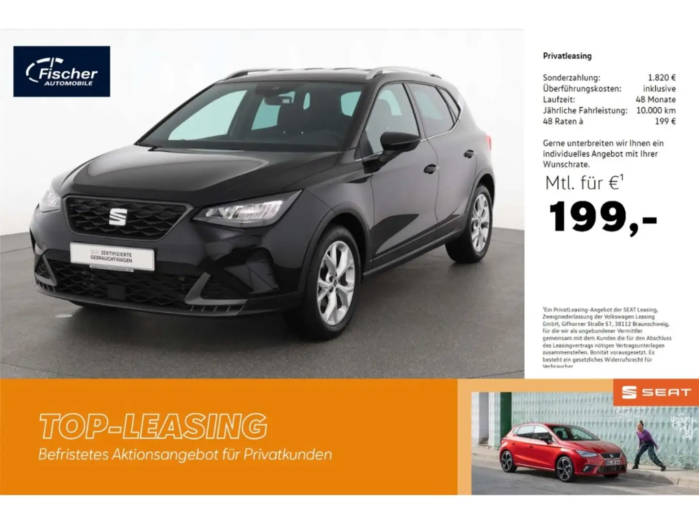 SEAT Arona 1.0 TSI FR Schwarz - 1