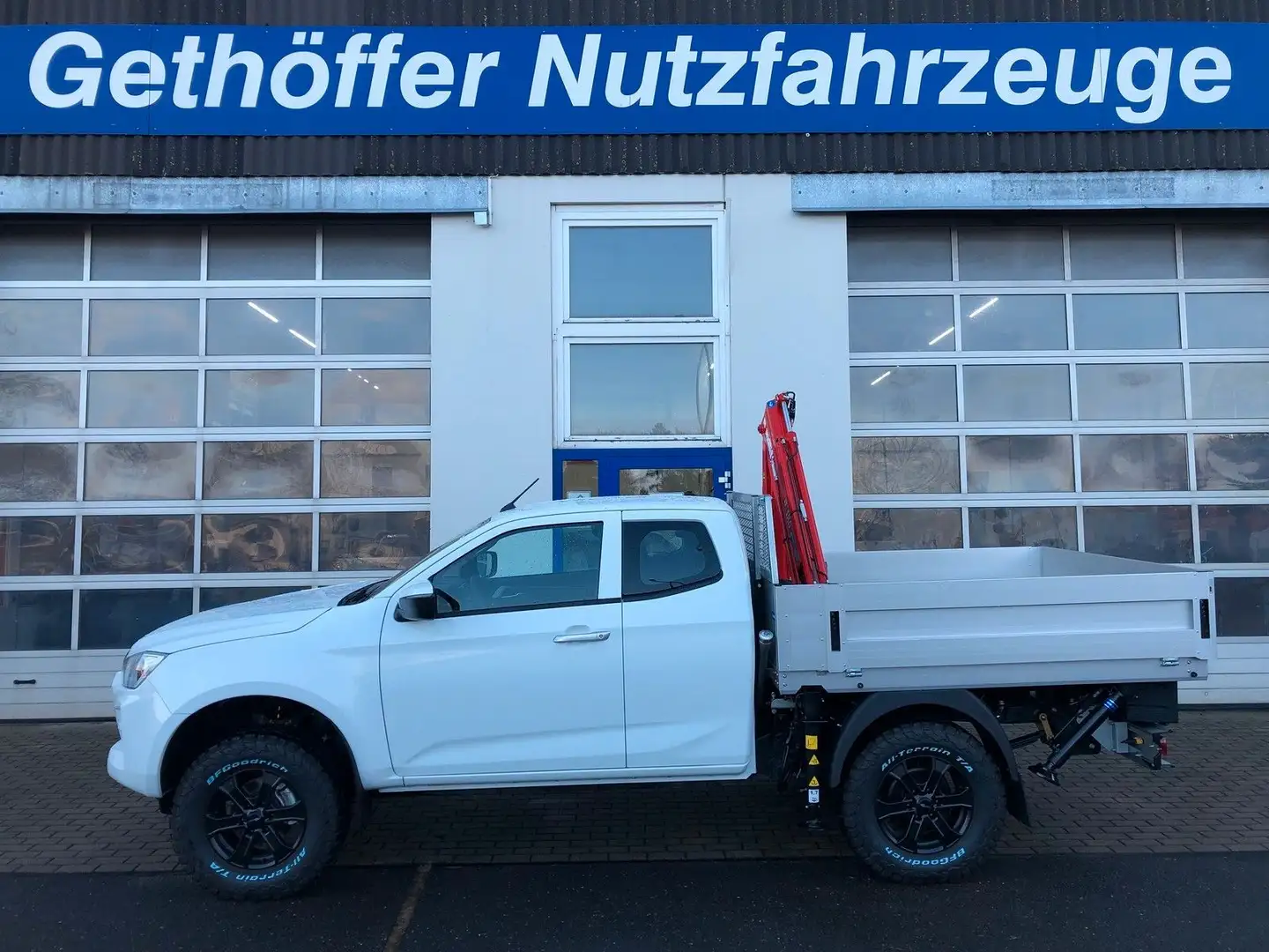 Isuzu D-Max Space Cab LS AT+Pritsche Kran+ SOFORT+ Weiß - 1