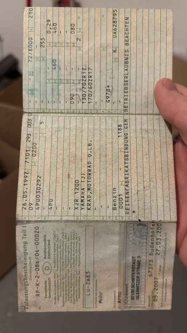 Yamaha XJR 1200 Желтый - 1