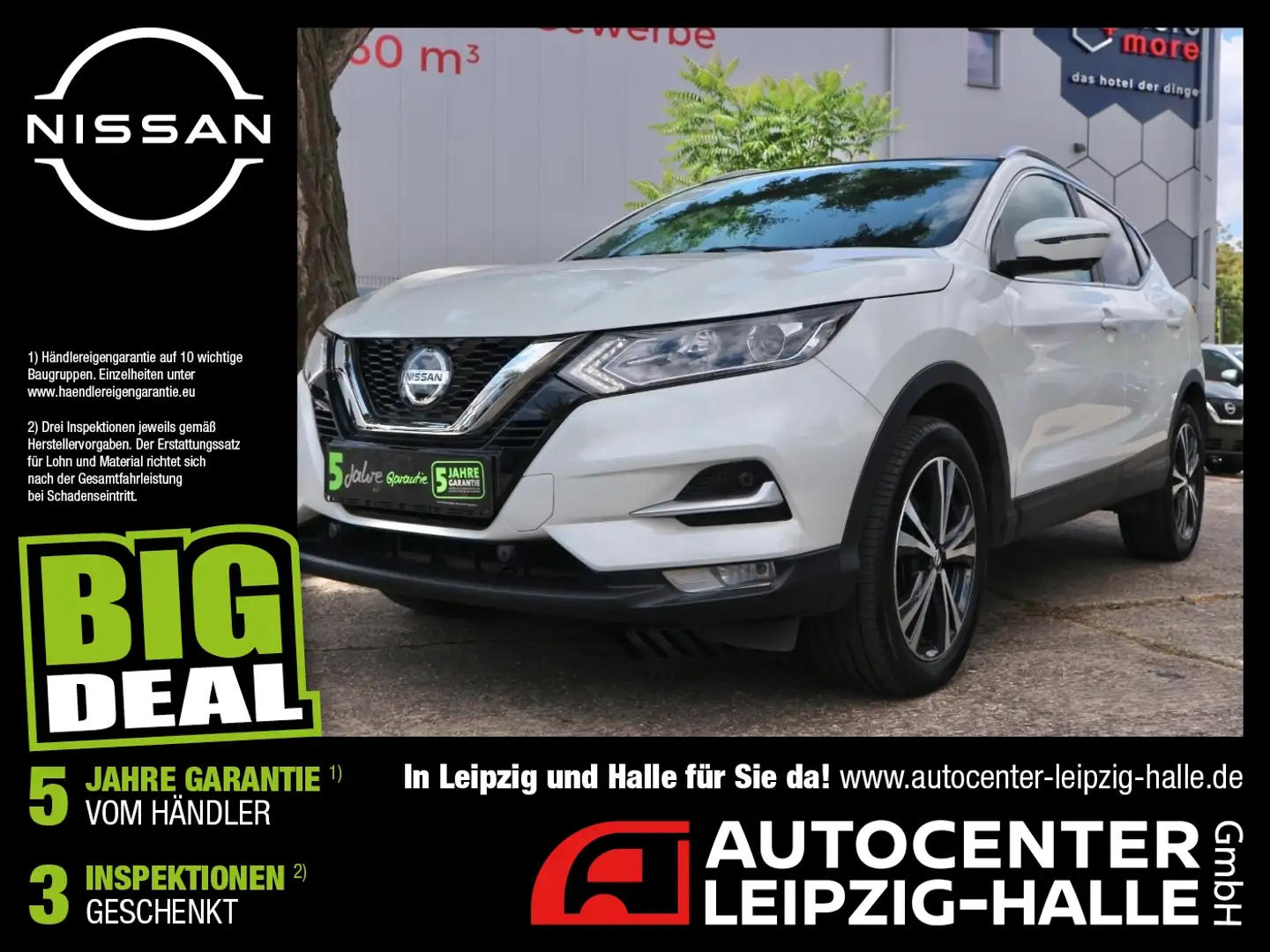 Nissan Qashqai 1.3 DIG-T N-Connecta Panorama 360° LM Weiß - 1