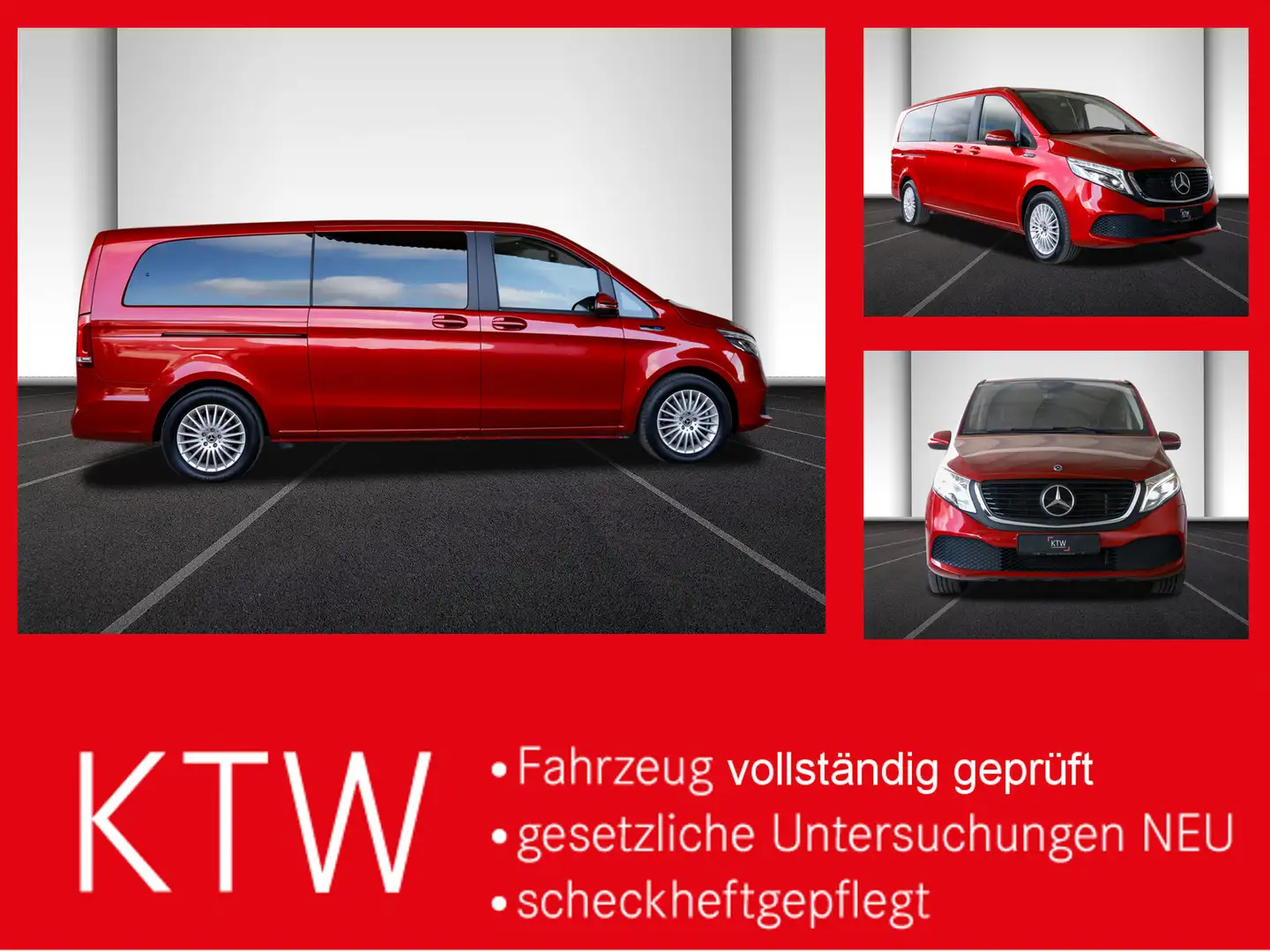Mercedes-Benz EQV 300 Extralang,Avantgarde,7Sitze,2xSchiebetür Червоний - 1
