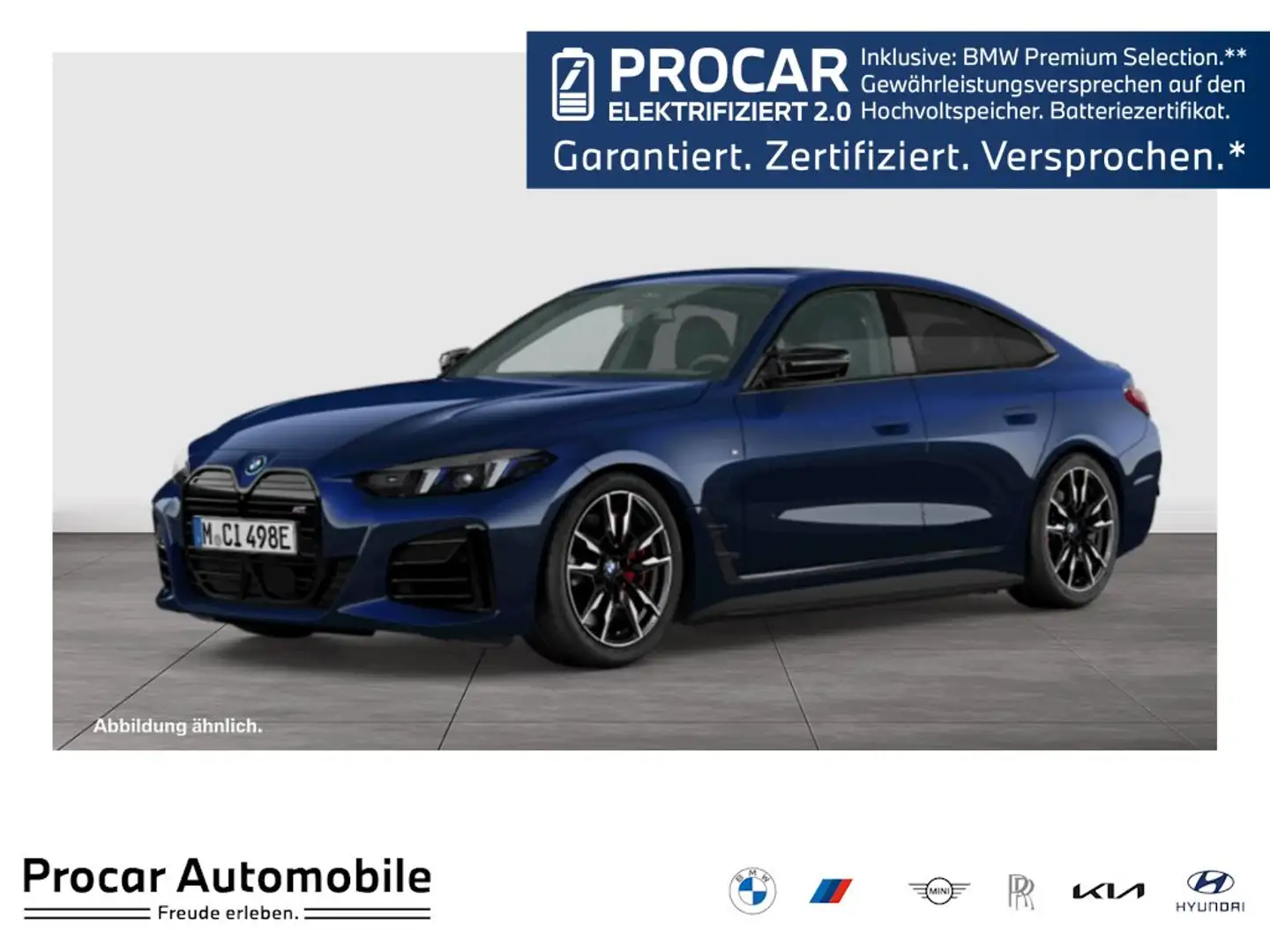BMW i4 M50 xDrive Gran Coupé M Sport ACC 360°KAM LM Blau - 1
