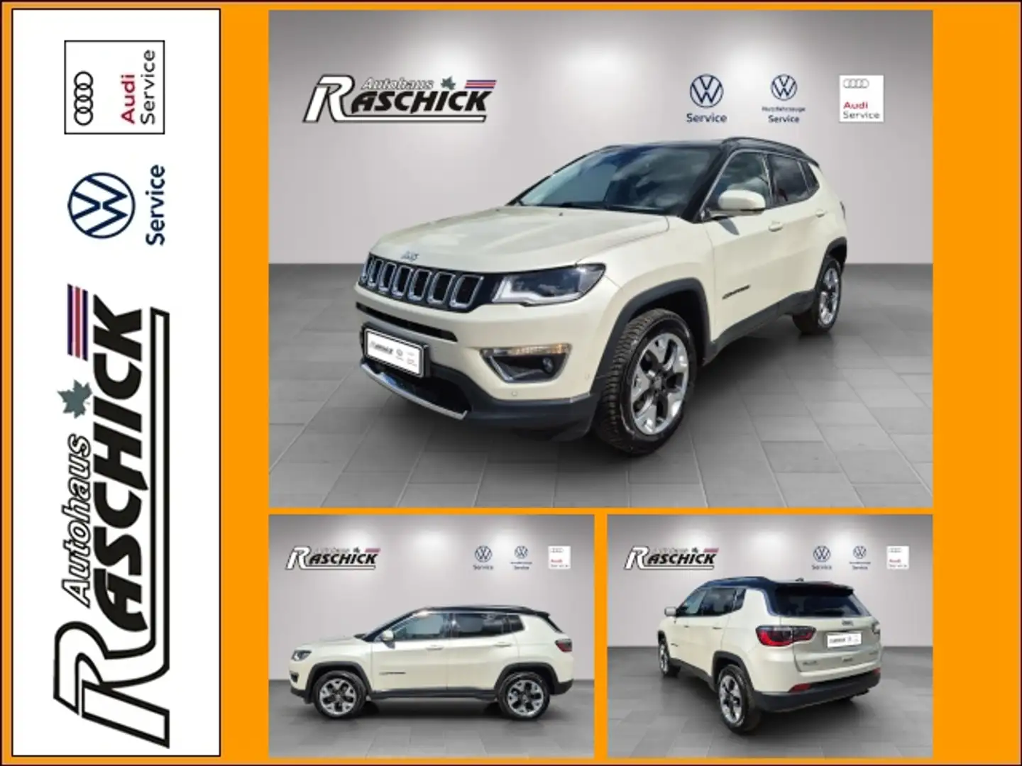 Jeep Compass Limited 4WD 1.4 MultiAir Navi Sitzheizung Kamera Blanc - 1