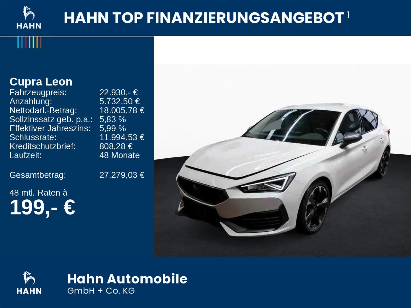 CUPRA Leon 1.4eTSI DSG ACC DCC LED Navi PDC Sitzheiz Weiß - 2