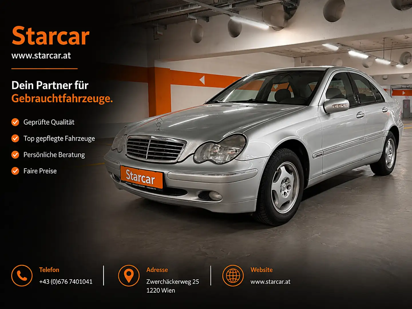 Mercedes-Benz C 200 Elegance CDI Silber - 1