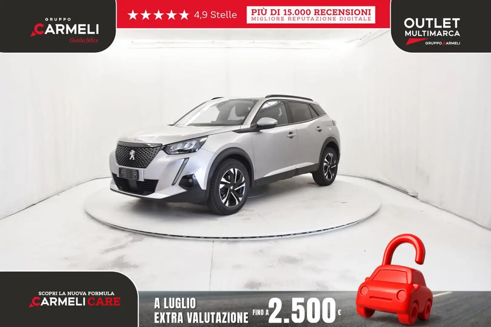 Peugeot 2008 1.2 puretech Allure Navi Pack s&s 130cv Grigio - 1