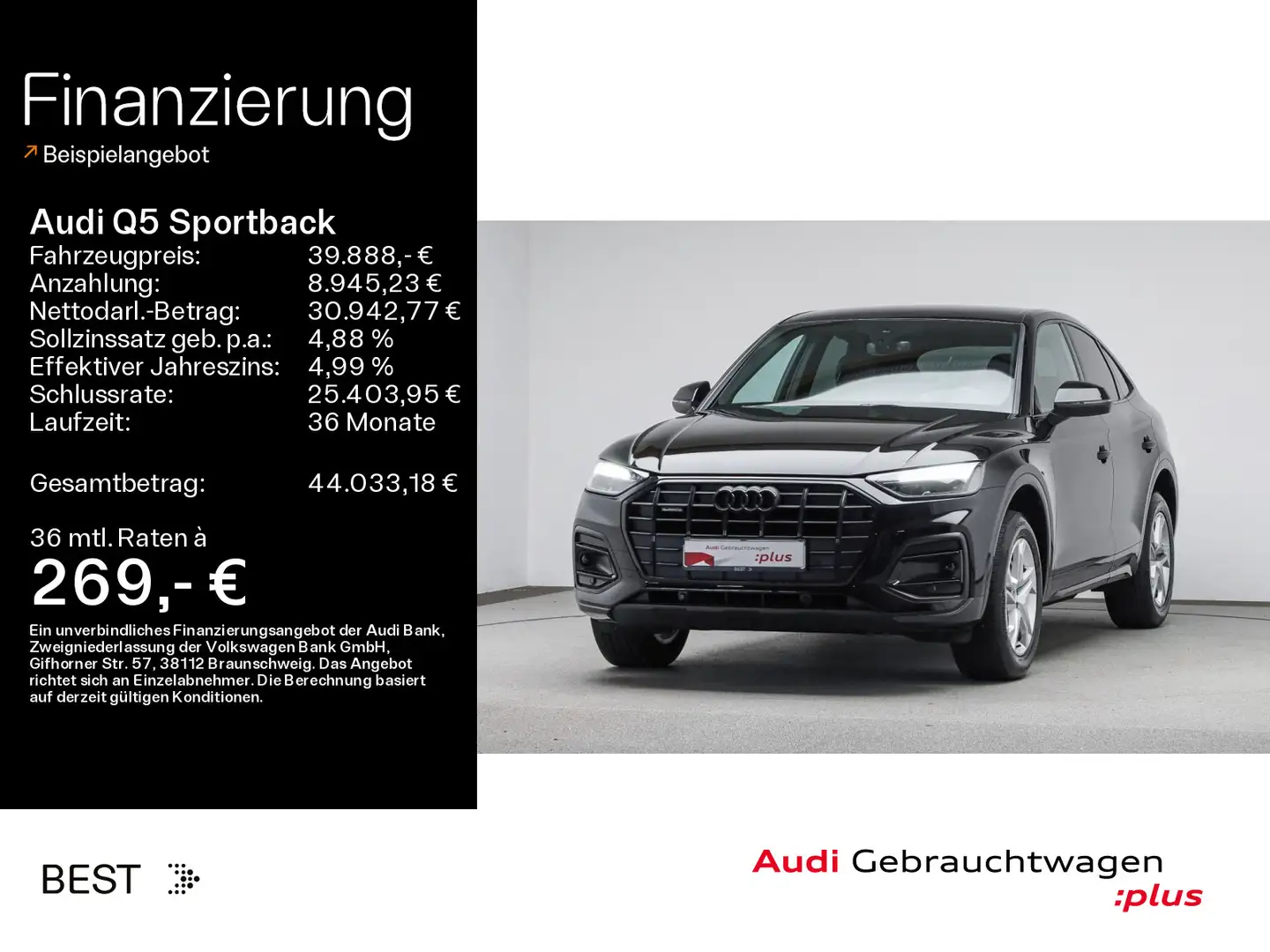 Audi Q5 advanced S line 40 TDI qu. Navi Negro - 1