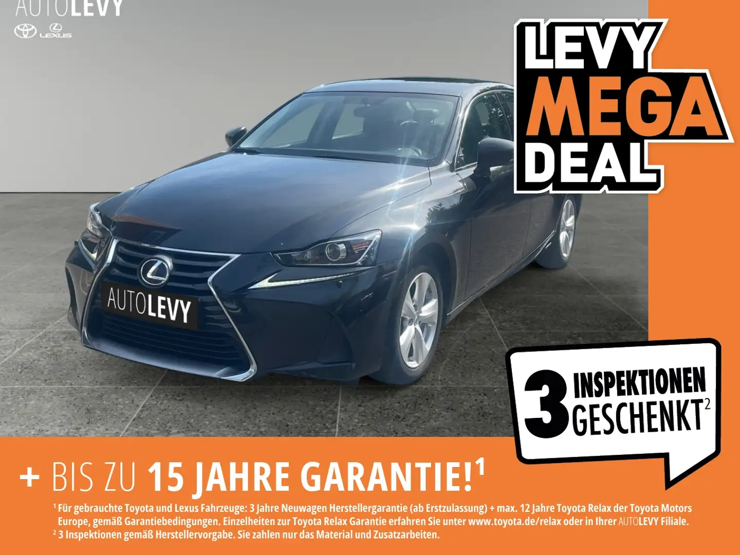 Lexus IS 300 h Hybrid Business *NAVI*CARPLAY*LEDER* Zwart - 1