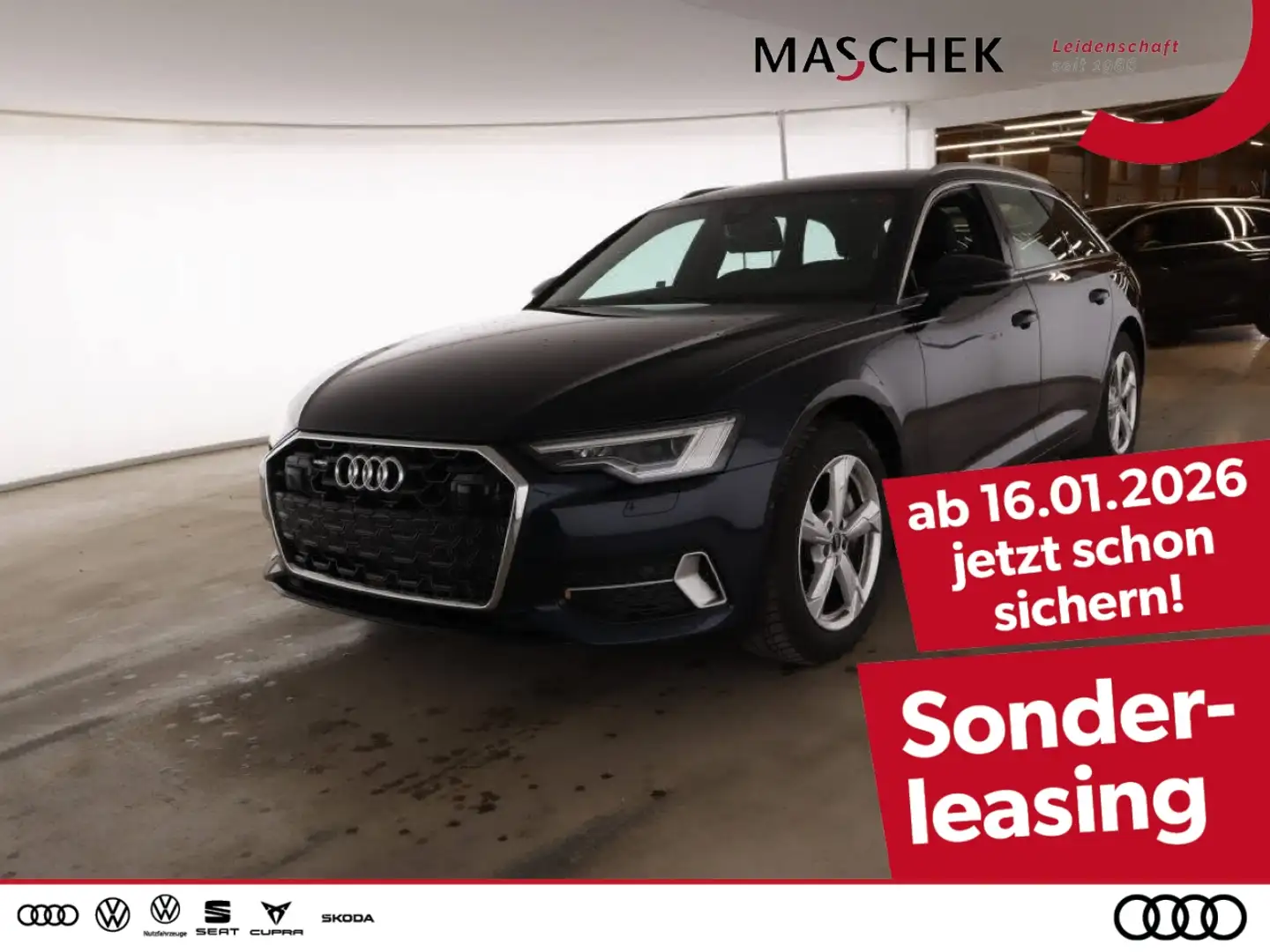Audi A6 Avant advanced 45 TFSI quatt AHK Matrix LM19 Memor Blau - 1