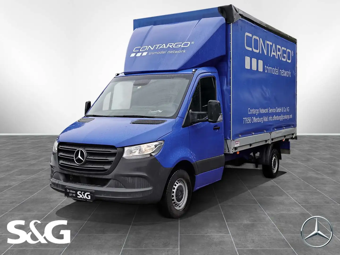 Mercedes-Benz Sprinter 317 CDI Lang Pritsche+Plane 9G Blau - 1