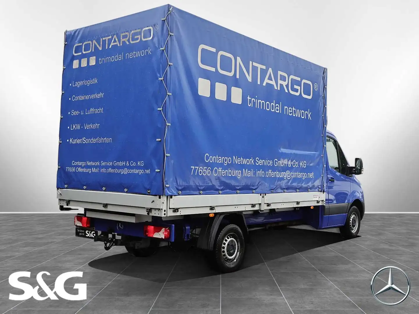 Mercedes-Benz Sprinter 317 CDI Lang Pritsche+Plane 9G Blau - 2