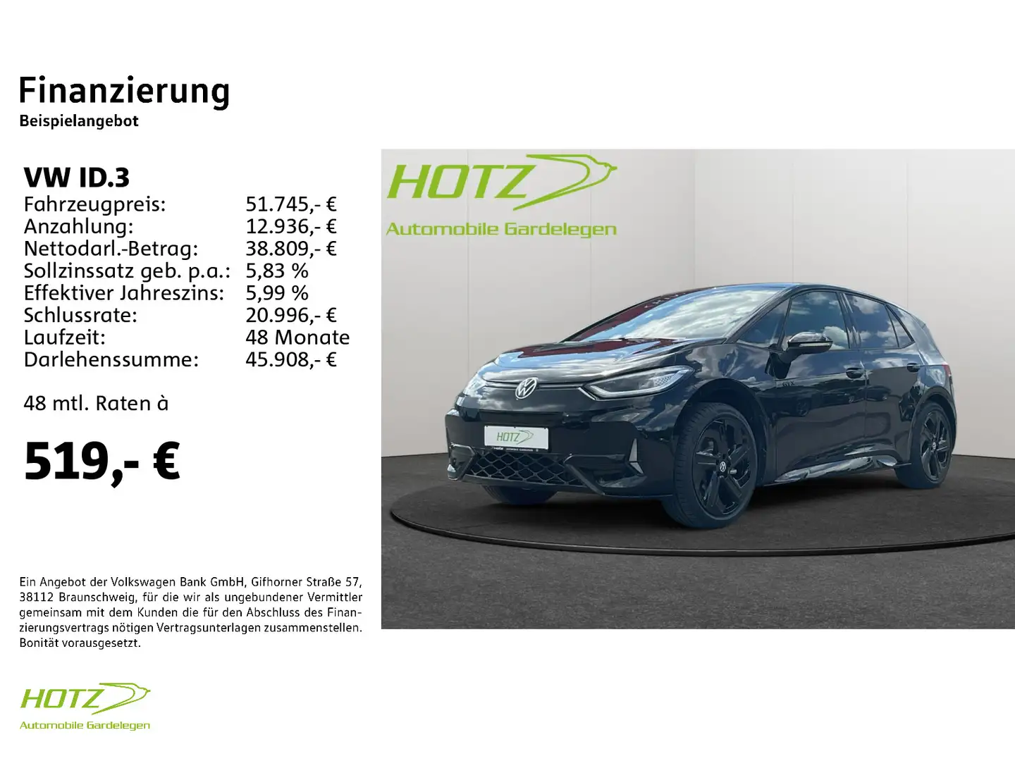 Volkswagen ID.3 GTX Schwarz - 2